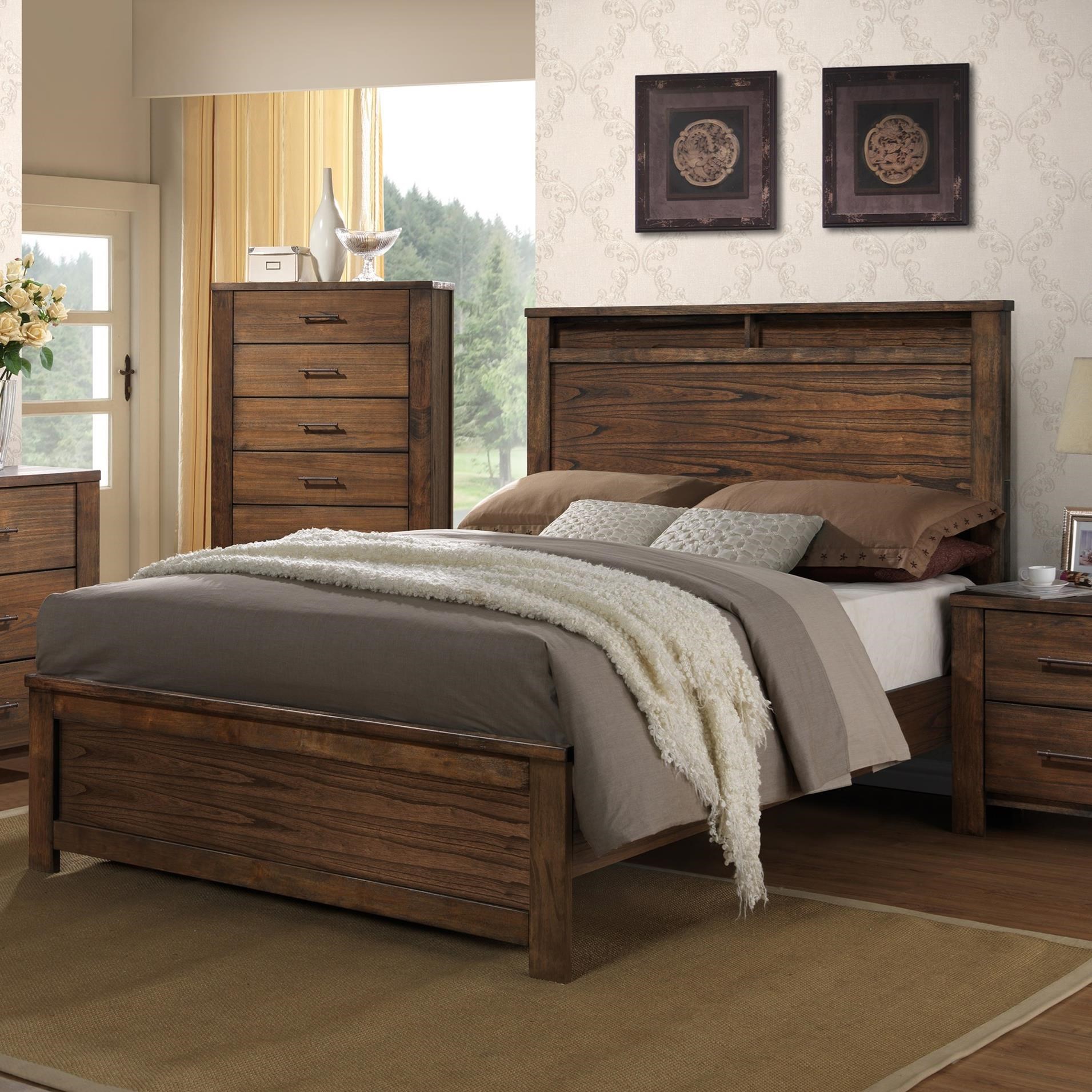 Progressive Furniture Brayden Rustic Queen Size Bed with Headboard